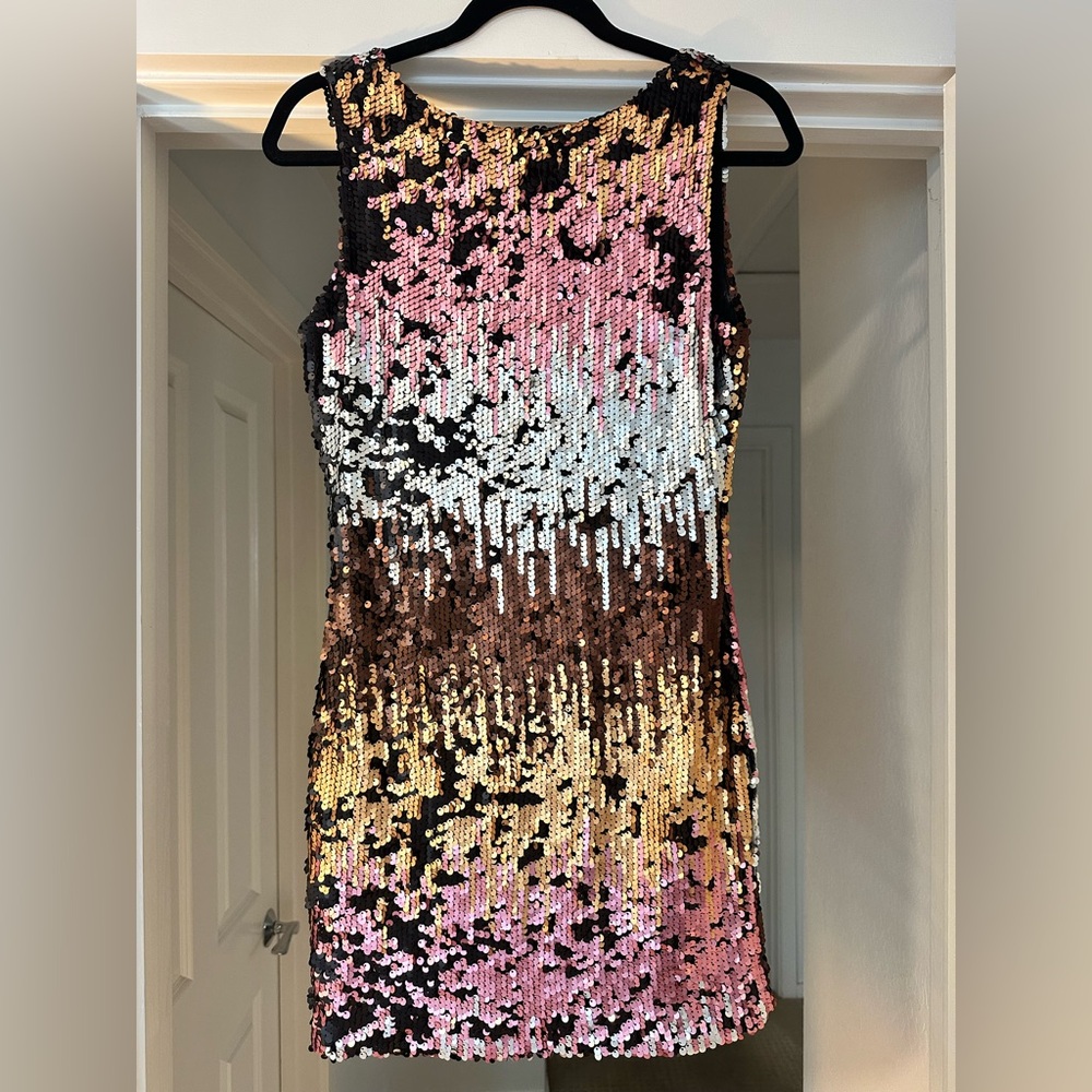 Tyche Multicolor Sequin Mini Party Dress